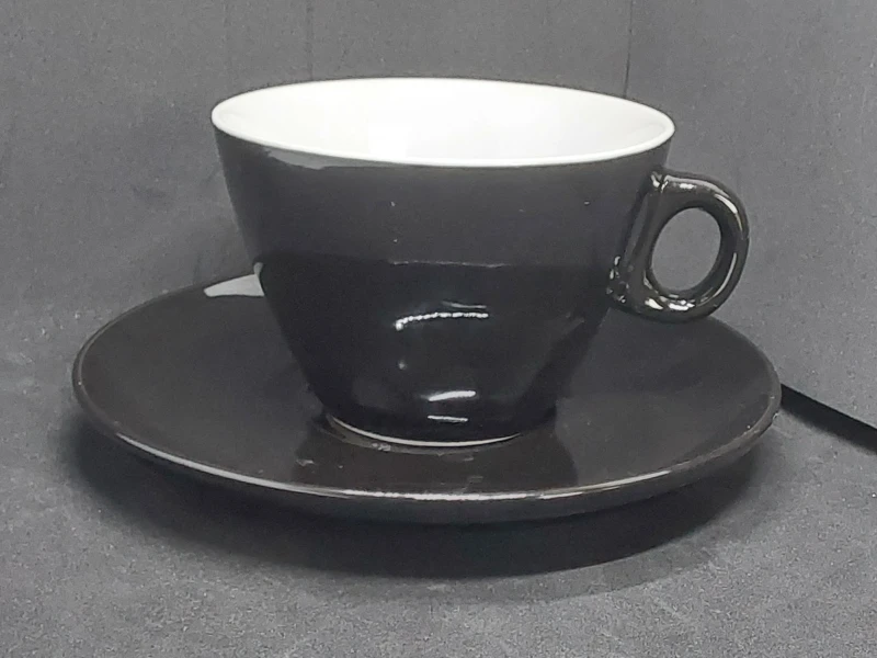 Milchkaffee-Tasse schwarz (12St.)