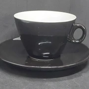 Milchkaffee-Tasse schwarz (12St.)